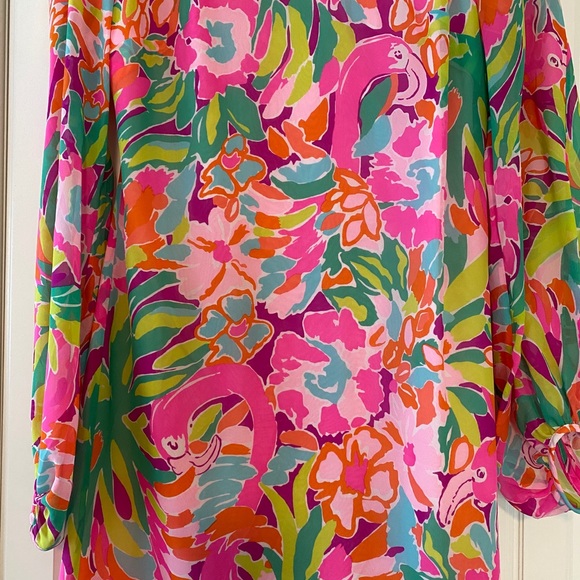Lilly Pulitzer Flamingo Print Dress - Picture 3 of 8